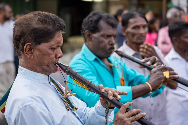 Nadaswaram musicians playing.